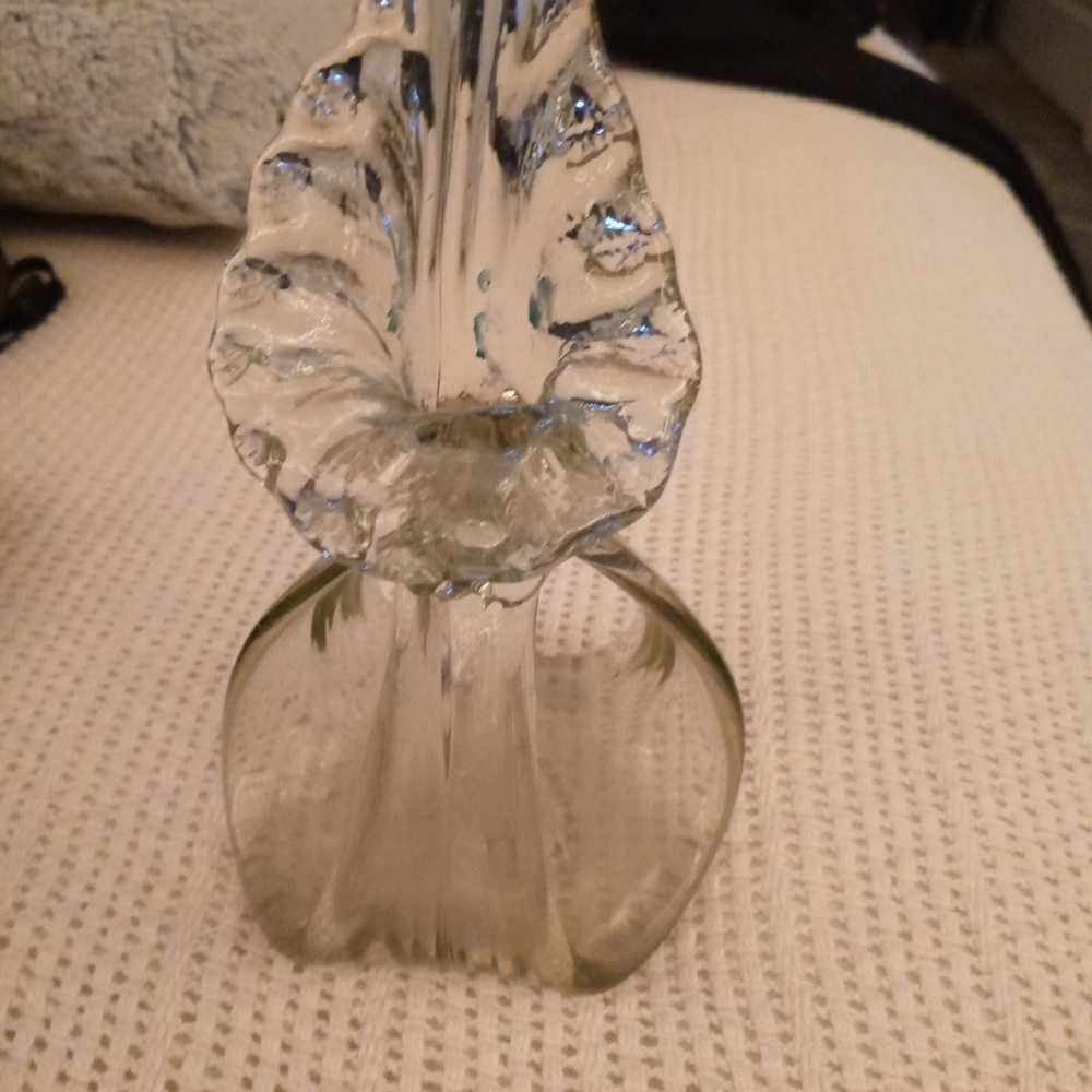 Vintage glass candlestick holder
